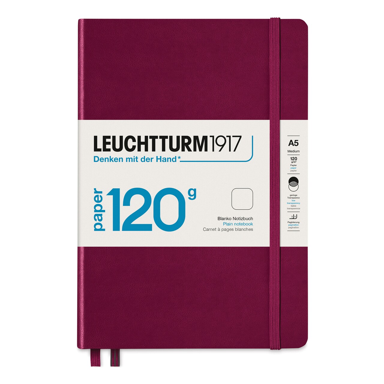 Leuchtturm1917 Edition 120G Notebook - Port Red, 5-3/4" x 8-1/4", Blank